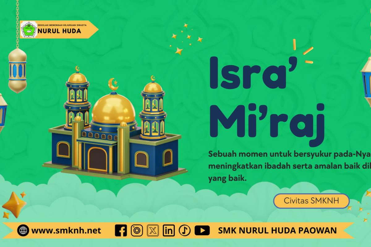 banner isra' mi'raj smks nurul huda paowan panarukan situbondo